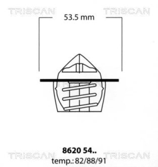 Термостат Citroen/Peugeot 88C 1.0-1.6 87- TRISCAN 8620-5488