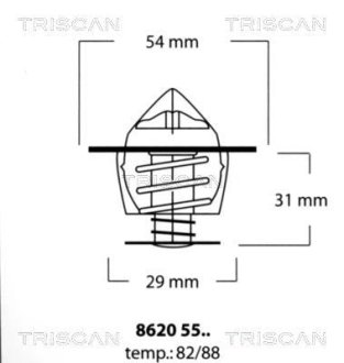 Термостат системи охолодження TRISCAN 86205582