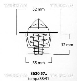 Термостат, охлаждающая жидкость TRISCAN 8620-5791 (фото 1)