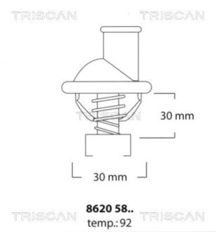 Термостат, охлаждающая жидкость TRISCAN 8620-5892