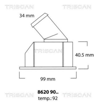 Термостат, охлаждающая жидкость TRISCAN 8620-9092