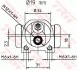 Гальмівний циліндрик (LUCAS) TRW BWD126 (фото 2)