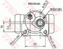 Гальмівний циліндр (LUCAS) TRW BWF167 (фото 2)