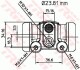 Колесный тормозной цилиндр TRW BWK156 (фото 2)