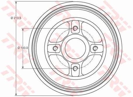 Тормозной барабан TRW DB4214MR