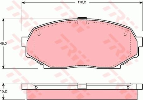 Гальмівні колодки, дискове гальмо (набір) (LUCAS) TRW GDB1028