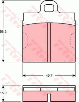 Гальмівні колодки, дискове гальмо (набір) (LUCAS) TRW GDB103