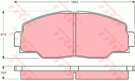 Гальмівні колодки, дискове гальмо (набір) (LUCAS) TRW GDB1042