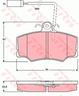 Гальмівні колодки, дискове гальмо (набір) (LUCAS) TRW GDB1045