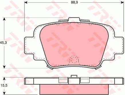 Гальмівні колодки, дискове гальмо (набір) (LUCAS) TRW GDB1060