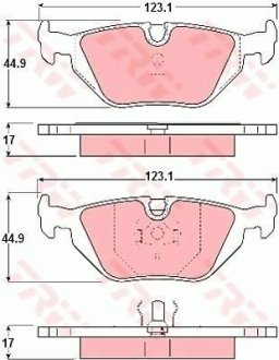 Гальмівні колодки, дискове гальмо (набір) (LUCAS) TRW GDB1189