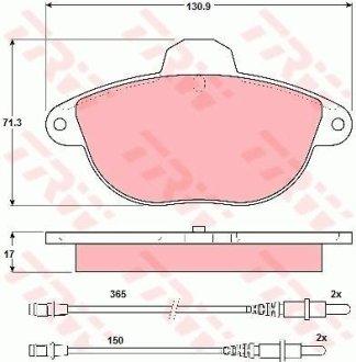 Гальмівні колодки, дискове гальмо (набір) (LUCAS) TRW GDB1301