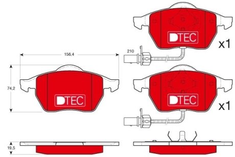 Гальмівні колодки, дискові (LUCAS) TRW GDB1307DTE