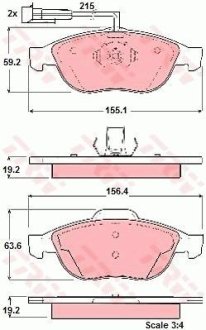 Гальмівні колодки, дискові (LUCAS) TRW GDB1337