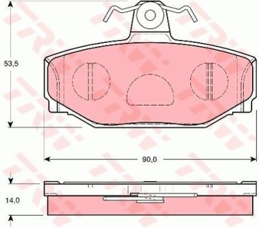 Гальмівні колодки, дискові (LUCAS) TRW GDB1377