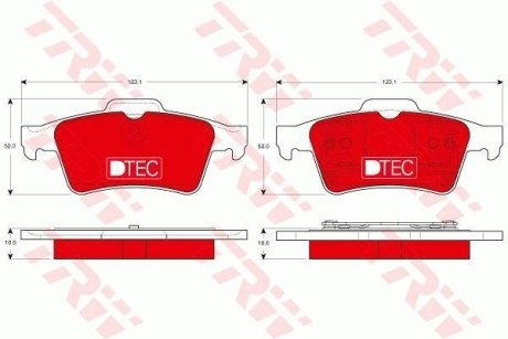 Колодки гальмівні дискові, комплект TRW GDB1469DTE