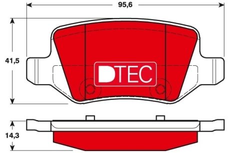 Колодки гальмівні дискові, комплект TRW GDB1481DTE