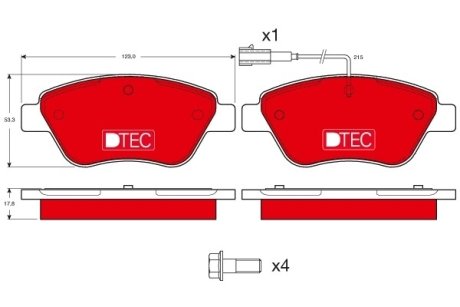 Гальмівні колодки, дискові TRW GDB1482DTE