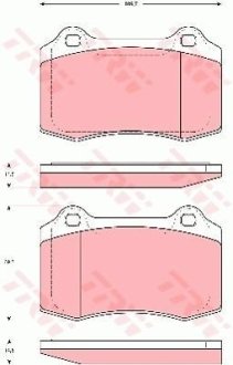 Комплект тормозных колодок, дисковый механизм TRW GDB1537