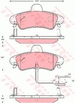 Гальмівні колодки, дискові (LUCAS) TRW GDB1581