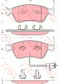 Комплект тормозных колодок, дисковый механизм TRW GDB1598 (фото 1)