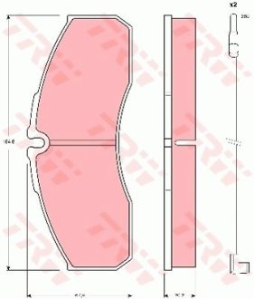 Комплект тормозных колодок, дисковый механизм TRW GDB1610