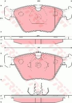 Гальмівні колодки, дискове гальмо (набір) (LUCAS) TRW GDB1619