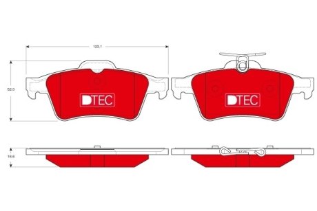 Гальмівні колодки, дискові (LUCAS) TRW GDB1621DTE