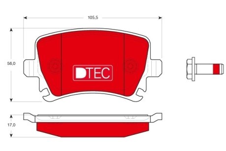 Гальмівні колодки, дискові (LUCAS) TRW GDB1622DTE