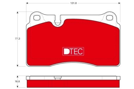 Комплект тормозных колодок, дисковый механизм TRW GDB1670DTE