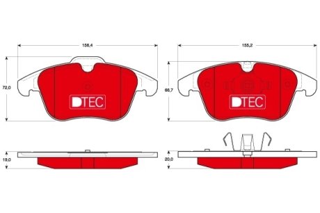 Гальмівні колодки, дискові TRW GDB1683DTE