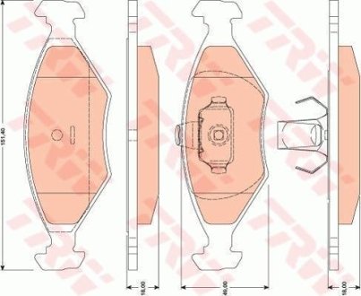 Гальмівні колодки, дискове гальмо (набір) (LUCAS) TRW GDB1751