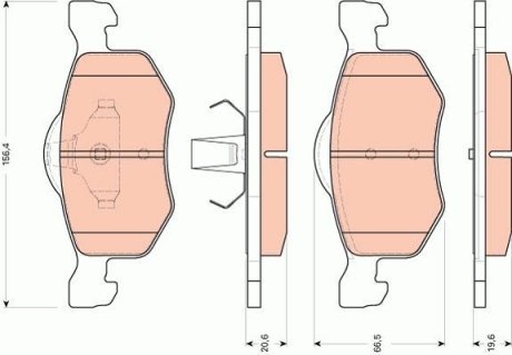 Гальмівні колодки, дискове гальмо (набір) (LUCAS) TRW GDB1753