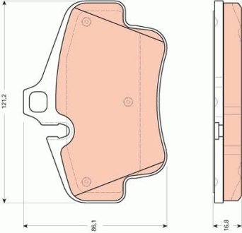 Гальмівні колодки, дискове гальмо (набір) (LUCAS) TRW GDB1758