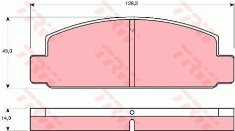 Гальмівні колодки, дискове гальмо (набір) (LUCAS) TRW GDB176