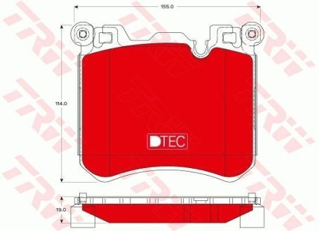 Колодки гальмівні, дискові (LUCAS) TRW GDB1826DTE