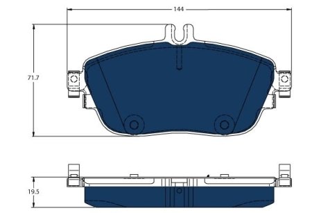 Колодки гальмівні DB P. W246 14-17 ELECTRIC BLUE (LUCAS) TRW GDB1932BTE