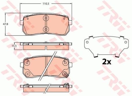 Гальмівні колодки, дискові TRW GDB2112