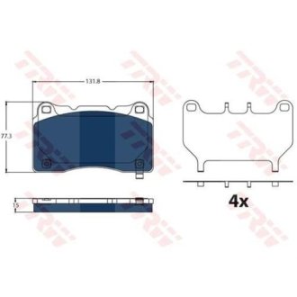 Колодки гальмівні TESLA P. MODEL S/X 12- ELECTRIC BLUE (LUCAS) TRW GDB2198BTE