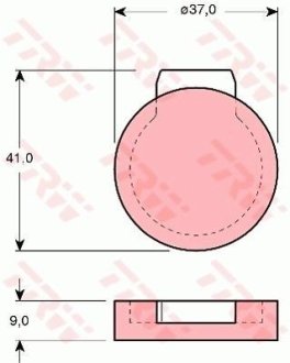 Комплект тормозных колодок, дисковый механизм TRW GDB272