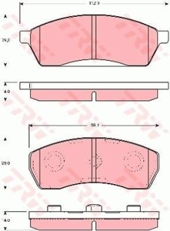 Гальмівні колодки, дискове гальмо (набір) (LUCAS) TRW GDB3068