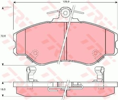 Комплект тормозных колодок, дисковый механизм TRW GDB3089 (фото 1)