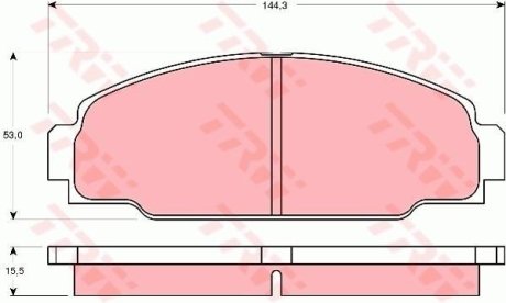 Гальмівні колодки, дискове гальмо (набір) (LUCAS) TRW GDB3090