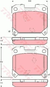 Гальмівні колодки, дискове гальмо (набір) (LUCAS) TRW GDB3105