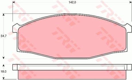 Комплект тормозных колодок, дисковый механизм TRW GDB3117