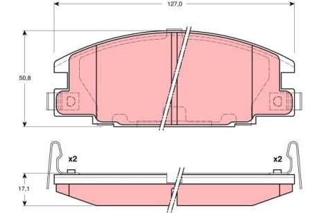 Гальмівні колодки, дискове гальмо (набір) (LUCAS) TRW GDB3161