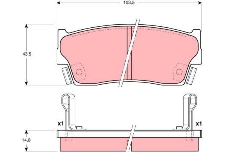 Гальмівні колодки, дискові (LUCAS) TRW GDB3183