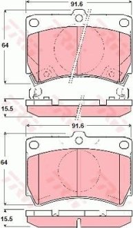 Гальмівні колодки, дискове гальмо (набір) (LUCAS) TRW GDB3206