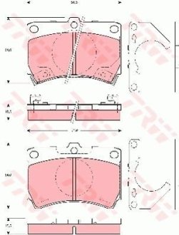 Гальмівні колодки, дискове гальмо (набір) (LUCAS) TRW GDB3252