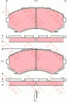 Комплект тормозных колодок, дисковый механизм TRW GDB3254